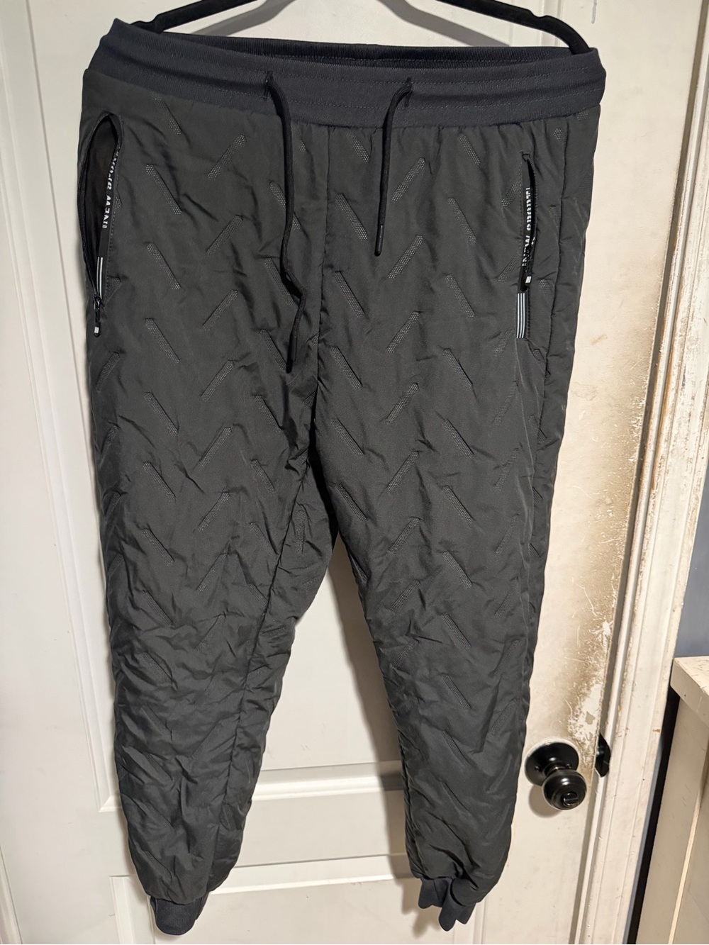 Men's Quilted Jogger Pants - Charcoal